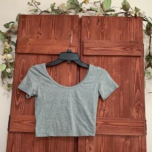 Grey Crop Top